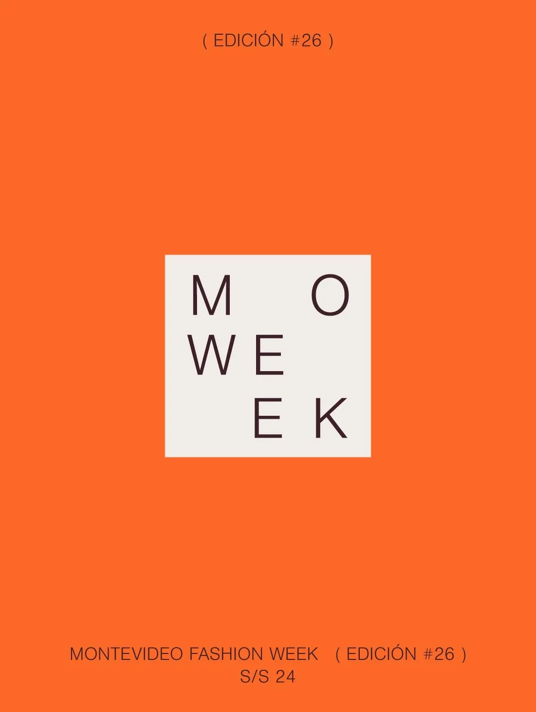 Moweek edition 26 cover with stacked logo on orange
