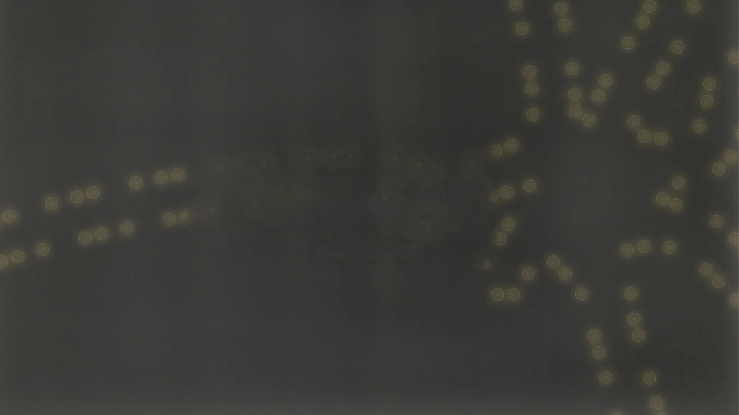 Charcoal background with soft rows of glowing dots